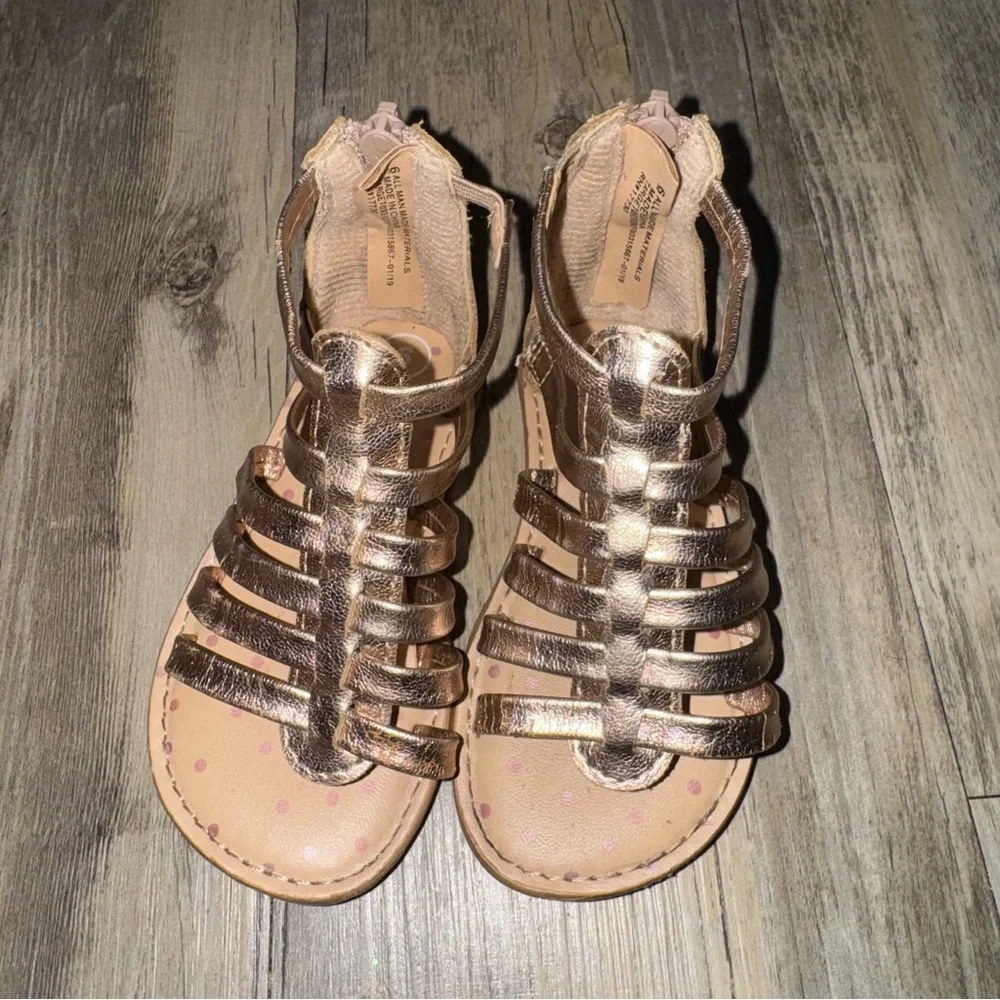 🎀3/$23🎀 Cat & Jack Bronze Gladiator Kids Sandals